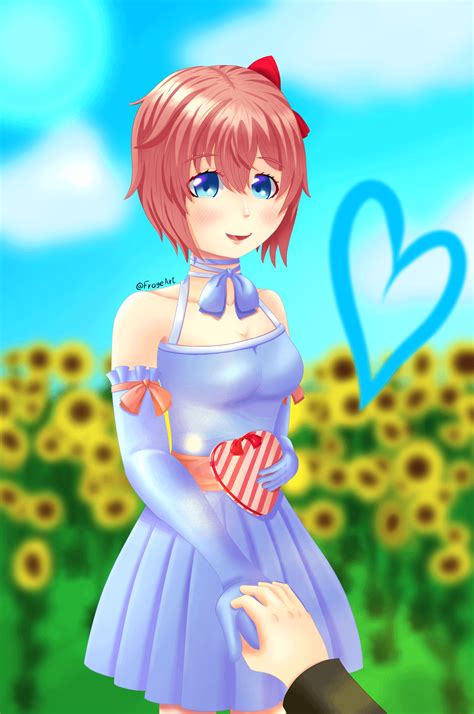 sayori ddlc valentine inspired